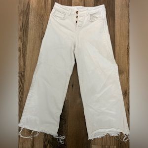 Loft Wide Leg White Jeans